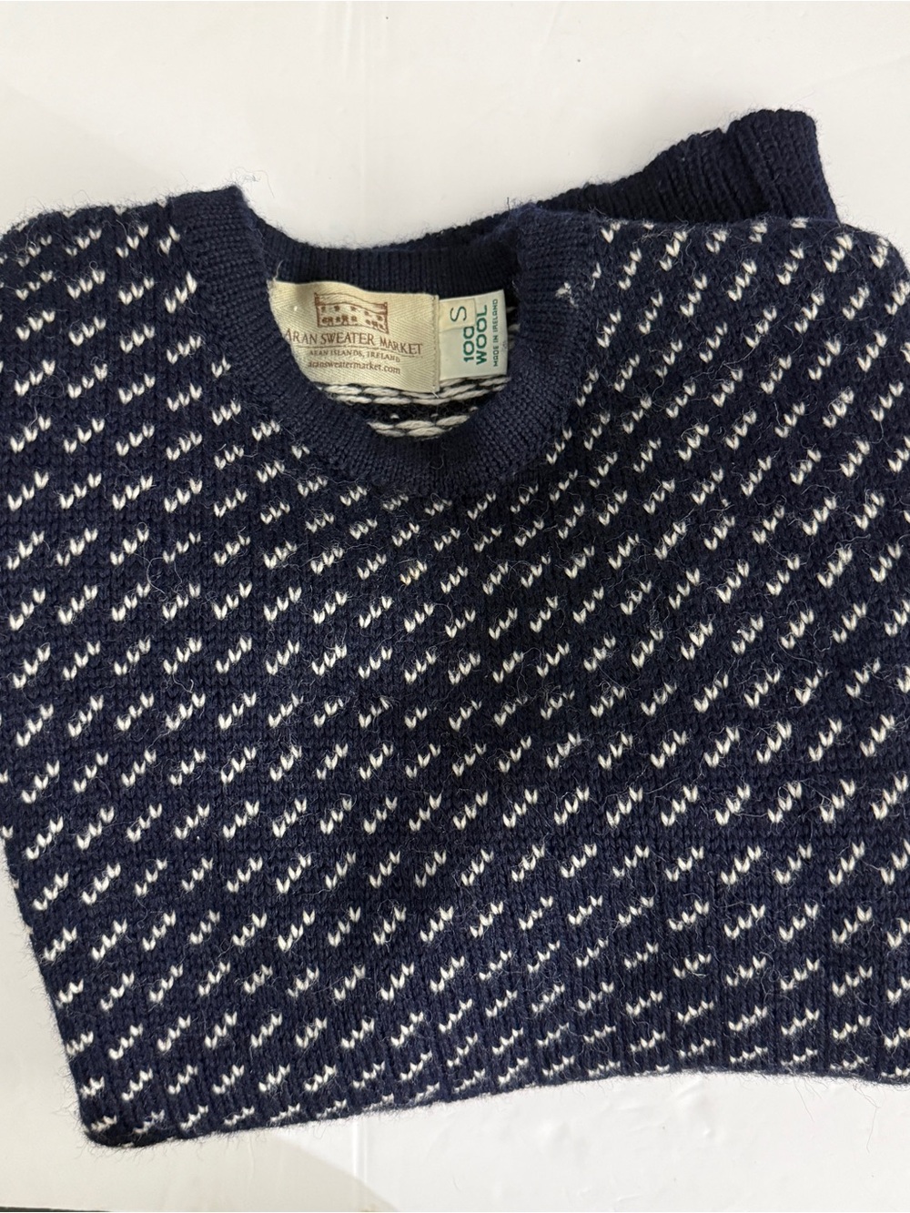 Aran sweater, 100% wool size S mens